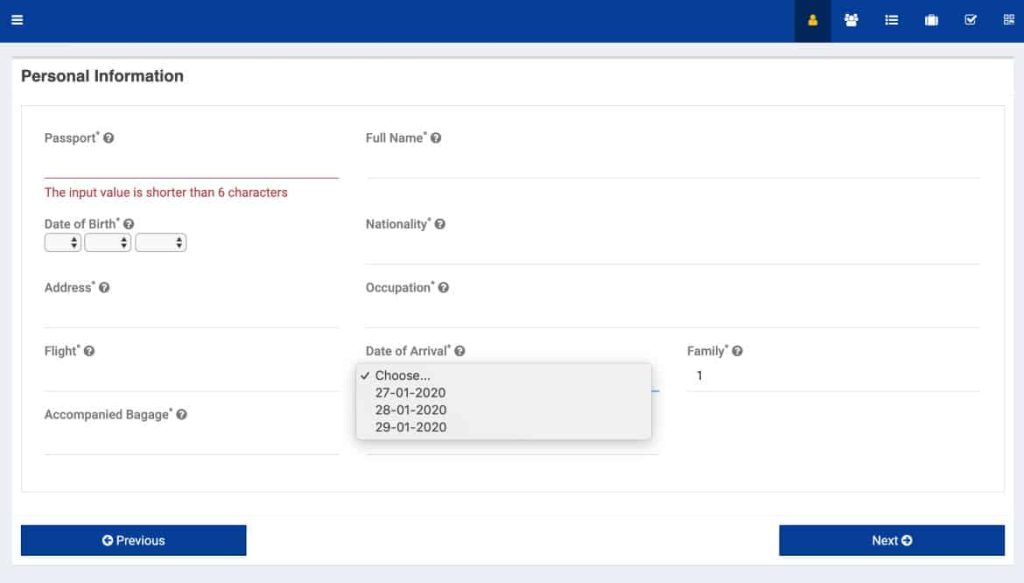 Indonesian Electronic Customs Declaration Form